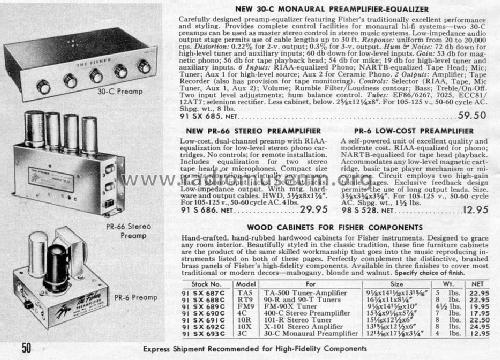 Preamplifier PR-6; Fisher Radio; New (ID = 1745565) Ampl/Mixer