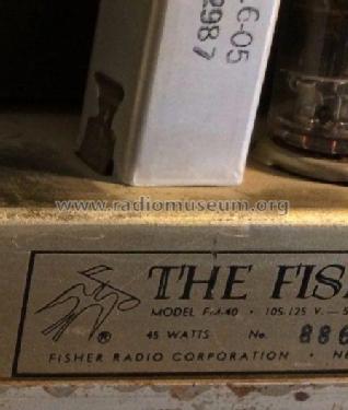 Professional FM Tuner Series 40 FM-40; Fisher Radio; New (ID = 2092277) Radio