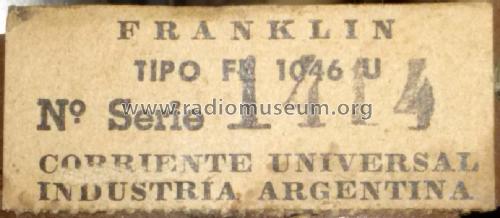 FR1046U; Franklin, Buenos (ID = 1975197) Radio