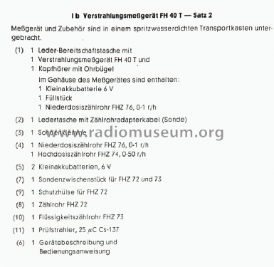 Strahlungsmeßgerät FH40T; Frieseke & Höpfner, (ID = 307450) Militär