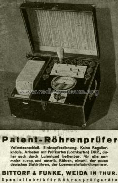 Röhrenprüfgerät W16N; Funke, Max, Weida/Th (ID = 1612405) Equipment