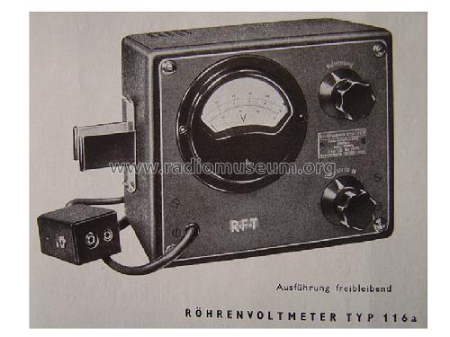 Röhrenvoltmeter 116a; Funkwerk Erfurt, VEB (ID = 734031) Equipment