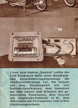 Saaleck ; Funkwerk Halle FWH, (ID = 2608537) Car Radio