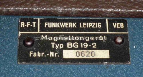 Magnetband-Gerät BG19-2; Funkwerk Leipzig, (ID = 664432) R-Player