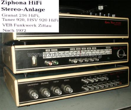 HSV921 HiFi; Funkwerk Zittau, VEB (ID = 763939) Ampl/Mixer