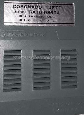 Coronado Jet - 6 Transistor RA70-9869A; Gamble-Skogmo, Inc.; (ID = 1704991) Radio