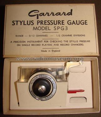 Stylus Pressure Gauge SPG3; Garrard Eng. & Mfg. (ID = 2087622) Equipment