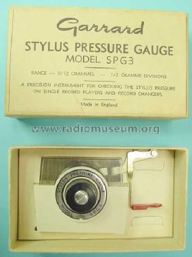 Stylus Pressure Gauge SPG3; Garrard Eng. & Mfg. (ID = 284830) Equipment