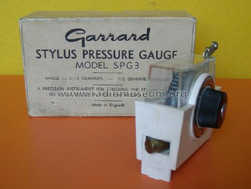 Stylus Pressure Gauge SPG3; Garrard Eng. & Mfg. (ID = 924728) Equipment