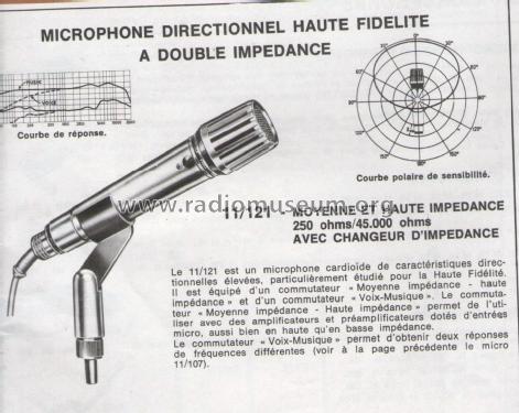 Dynamic Cardioid Microphone 11/121; Geloso SA; Milano (ID = 2067765) Microfono/PU