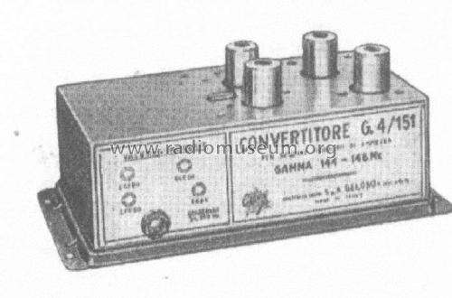 Convertitore G4/153; Geloso SA; Milano (ID = 398395) Radio