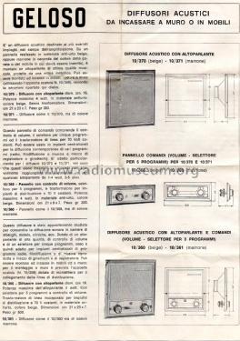 Diffusore acustico G.10/361; Geloso SA; Milano (ID = 1973878) Speaker-P