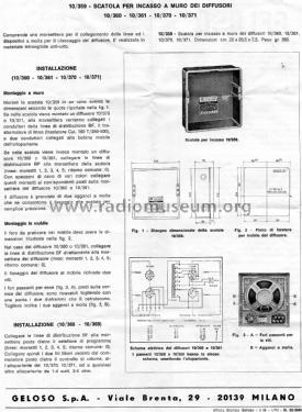 Diffusore acustico G.10/361; Geloso SA; Milano (ID = 1973879) Parleur