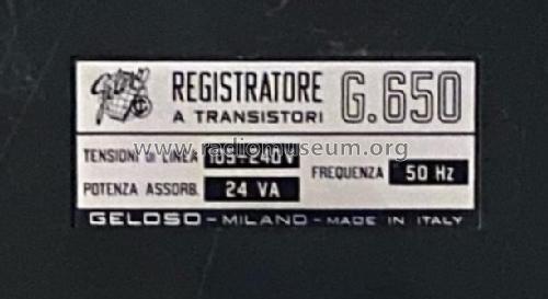 G650; Geloso SA; Milano (ID = 2866306) R-Player