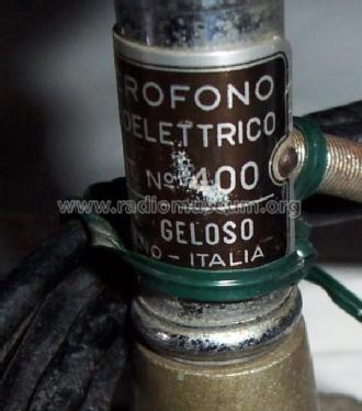 Microfono piezoelettrico N. 400; Geloso SA; Milano (ID = 1997093) Microphone/PU