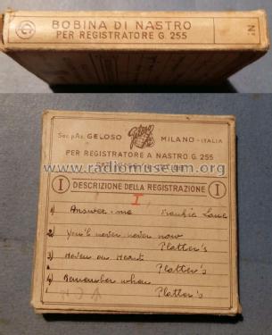Nastro Magnetico - Magnetic Recording Tape ; Geloso SA; Milano (ID = 2521871) Misc