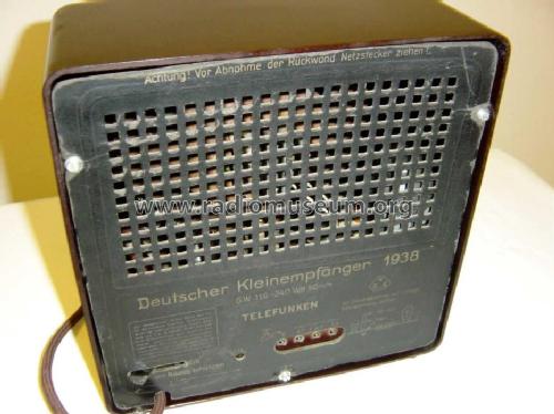 Deutscher Kleinempfänger 1938 DKE38; Telefunken (ID = 148888) Radio