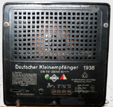 Deutscher Kleinempfänger 1938 DKE38; Nora; Berlin (ID = 465958) Radio