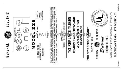 226 ; General Electric Co. (ID = 2776345) Radio