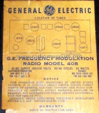 408 ; General Electric Co. (ID = 124208) Radio