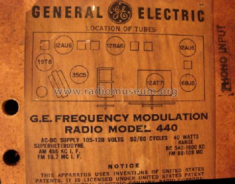 Atomic 440 ; General Electric Co. (ID = 923587) Radio