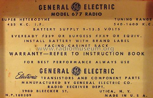677 ; General Electric Co. (ID = 1388834) Radio