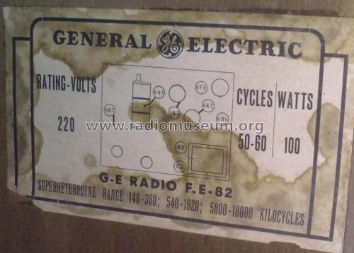 FE82 ; General Electric Co. (ID = 1705160) Radio