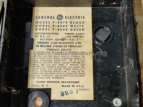 P807E ; General Electric Co. (ID = 2842683) Radio