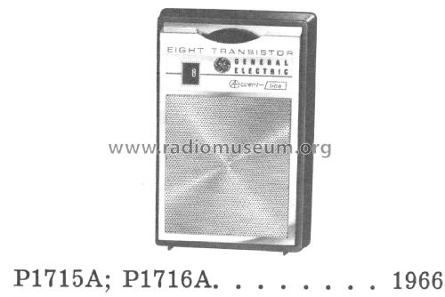 Eight Transistor Accent Line P-1715A; General Electric Co. (ID = 1898363) Radio