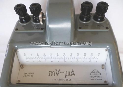 Millivolt-Mikroamperemeter mit Lichtmarkenablesung 167320; Goerz Electro Ges.m. (ID = 1921308) Equipment