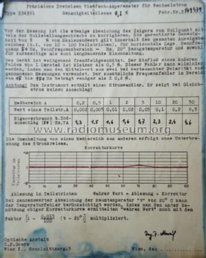 Präzisions Amperemeter Typ 334391; Goerz Electro Ges.m. (ID = 1327382) Equipment