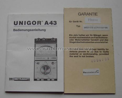 Unigor A43; Goerz Electro Ges.m. (ID = 1826344) Equipment