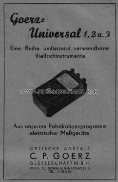 Universal 3 T.126203; Goerz Electro Ges.m. (ID = 1471207) Equipment