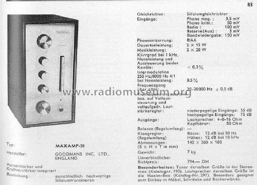 Maxamp 30; Goodmans Industries (ID = 589035) Ampl/Mixer