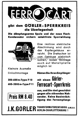 Ferrocart-Einbau-Sperrkreis F 11; Görler, J. K.; (ID = 1917462) mod-past25