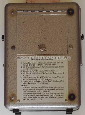 Transistor-Tester 58 ; Gossen, P., & Co. KG (ID = 655124) Equipment