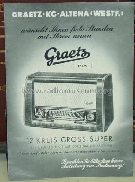 UKW-Grosssuper 174W; Graetz, Altena (ID = 175849) Radio