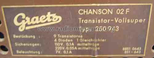 Chanson 02F; Graetz, Altena (ID = 1196184) Radio