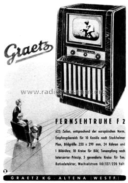 Fernsehtruhe F2 - F2/10; Graetz, Altena (ID = 2686723) Television