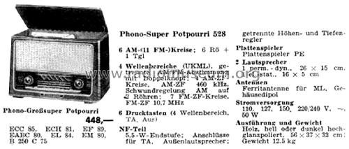 Phono-Super Potpourri 528; Graetz, Altena (ID = 2688046) Radio