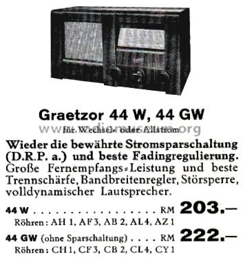 Graetzor 44W; Graetz Radio, Berlin (ID = 2564387) Radio