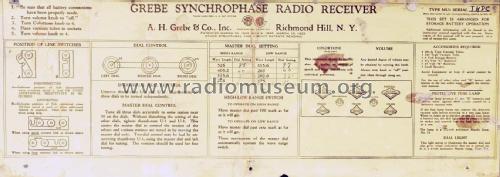 Synchrophase MU1 with chain; Grebe, A.H. & Co.; (ID = 2784756) Radio