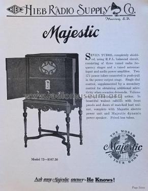 Majestic 72 Ch= 70 - 7A; Grigsby-Grunow - (ID = 1902170) Radio