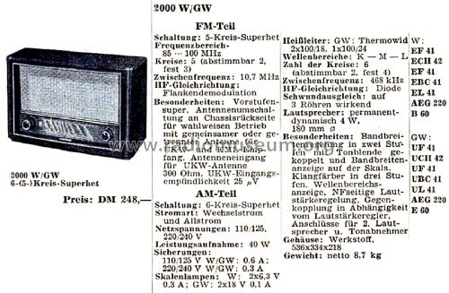 2000W; Grundig Radio- (ID = 2645797) Radio