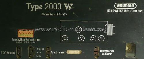 2000W; Grundig Radio- (ID = 613288) Radio
