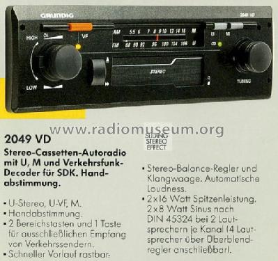 WKC 2049VD; Grundig Radio- (ID = 614727) Car Radio