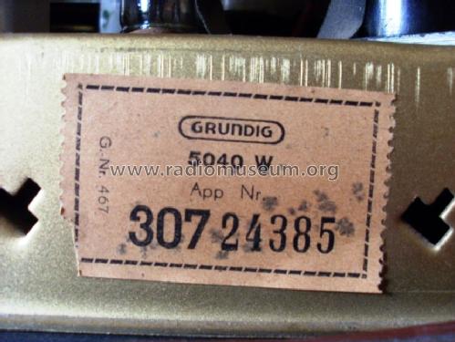 5040W; Grundig Radio- (ID = 780297) Radio