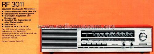 Alltransistor RF3011 Ch= CS60; Grundig Radio- (ID = 2626824) Radio