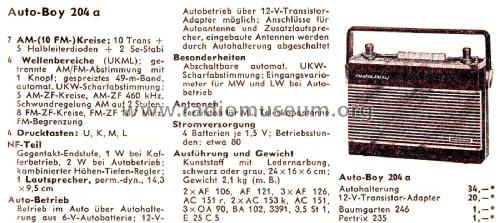 Auto-Boy 204a; Grundig Radio- (ID = 2630428) Radio