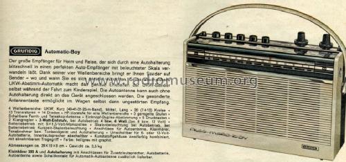Automatic-Boy 203; Grundig Radio- (ID = 1098532) Radio